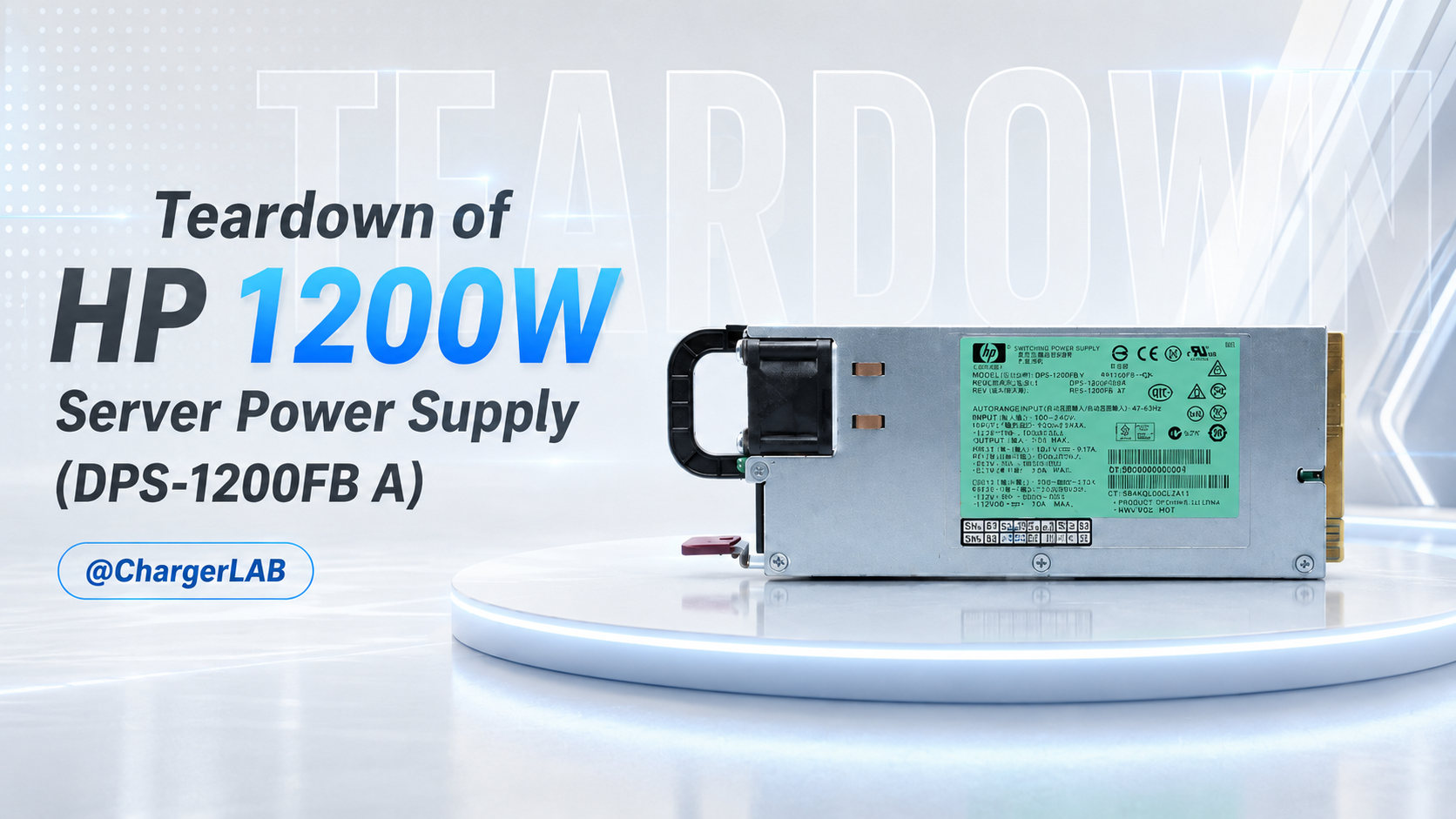 Teardown of HP 1200W Server Power Supply (DPS-1200FB A)